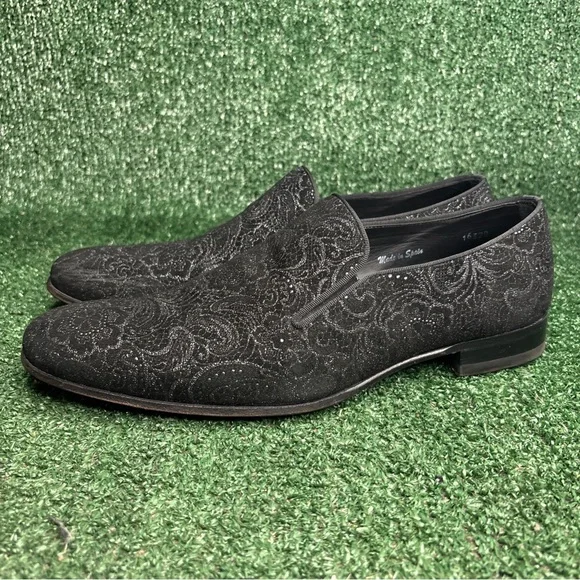 Mezlan Damon Floral Loafers Men's Size 9.5 Slip On Made In Spain